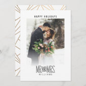 Mr.新婚の手書きの写真の休日 シーズンカード (正面/裏面)