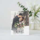 Mr.新婚の手書きの写真クリスマス シーズンポストカード (スタンド正面)