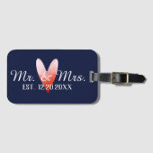 Mr.新婚パーソナライズされた夫人 ラゲッジタグ (正面横)