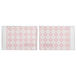 Mr.猫ママとパパピンクキャットポーパターン 枕カバー