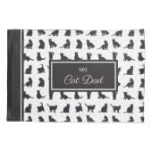 Mr.猫ママとパパ白黒パターン 枕カバー (裏面-左)