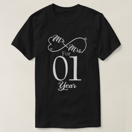 Mr.1年1周年記念結婚に Tシャツ (デザイン正面)