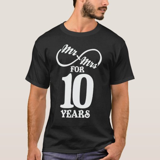 Mr.10年間1周年記念結婚に Tシャツ (正面)