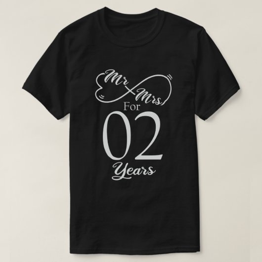 Mr.2年2周年結婚を迎える Tシャツ (デザイン正面)