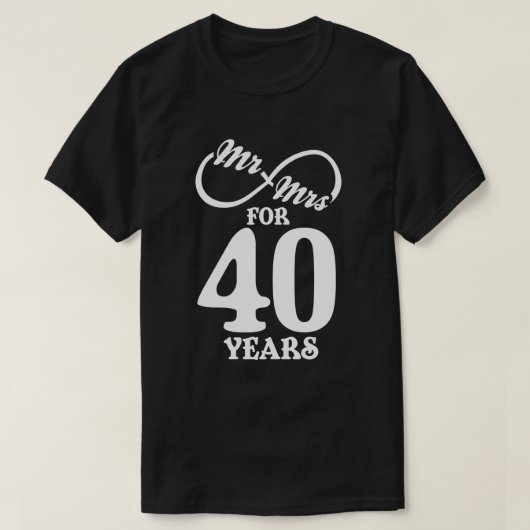Mr.40年40周年を迎え結婚た夫人 Tシャツ (デザイン正面)