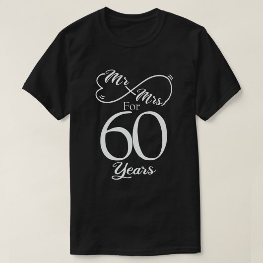 Mr.60年60周年を迎える結婚夫人 Tシャツ (デザイン正面)