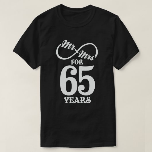 Mr.65年65周年結婚を迎える Tシャツ (デザイン正面)