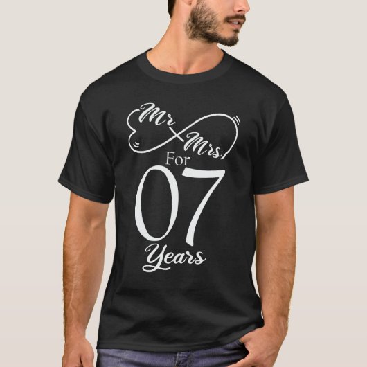 Mr.7年間の7周年結婚記念 Tシャツ (正面)