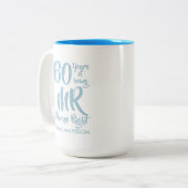 Mr Always Rightおもしろい60結婚周年 ツートーンマグカップ (正面左)