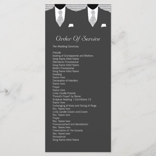 Mr.And Mr.スーツとタイのゲイグレーサービス注文 プログラム (正面)