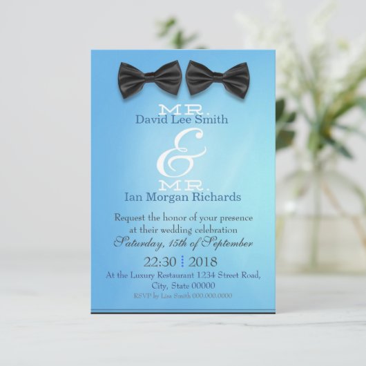 Mr and Mr with bows 招待状 (スタンド正面)