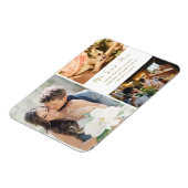 Mr.And Mrs.の写真結婚コラージュに感謝 マグネット (左側)