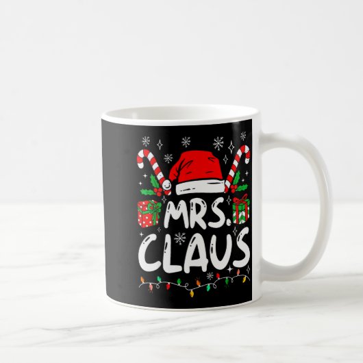 Mr. and Mrs. クロースのサンタ帽子 カップル ファミリー クリスマス コーヒーマグカップ (右)