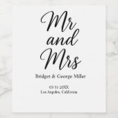 Mr.And Mrs.スクリプト – エレガントチャーム ワインラベル (シングルラベル)