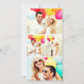 Mr.And Mrs.ビーチサンダルピンクハイビスカスビーチ写真 セーブザデート (裏面)