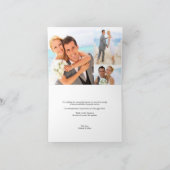 Mr.And Mrs.ビーチサンダルブルーデイジービーチ結婚式 サンキューカード (内部)