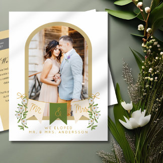 Mr.And Mrs. Arched Elopement写真のお知らせ 案内ポストカード