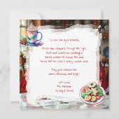 Mr and Mrs Claus Cookies, Hot Chocolate Christmas シーズンカード (裏面)