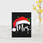 Mr And Mrs Claus Couples Matching Christmas Pajama カード (黄色い花)