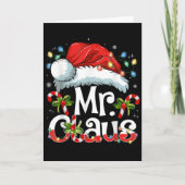 Mr And Mrs Claus Couples Matching Christmas Pajama カード (正面)