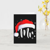 Mr And Mrs Claus Couples Matching Christmas Pajama カード (黄色い花)