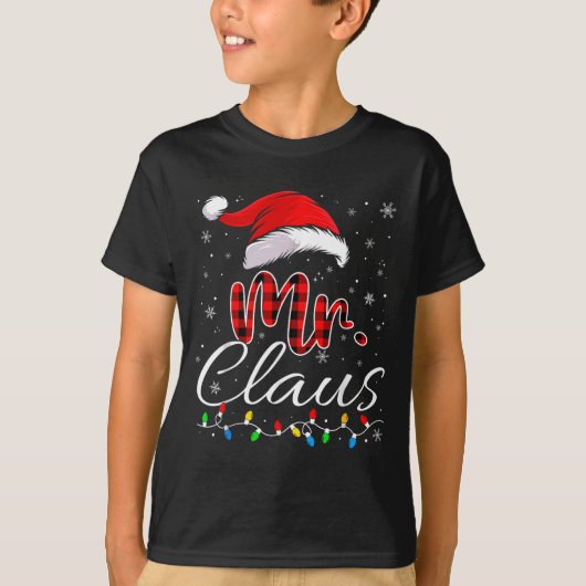 Mr And Mrs Claus Couples Matching Christmas Pajama Tシャツ (正面)