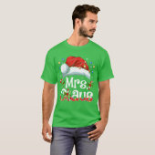 Mr and Mrs Claus Couples Matching Christmas Pajama Tシャツ (正面フル)