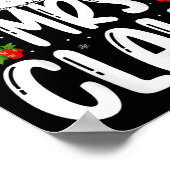 Mr And Mrs Claus Couples Matching Christmas Santa  ポスター (角)