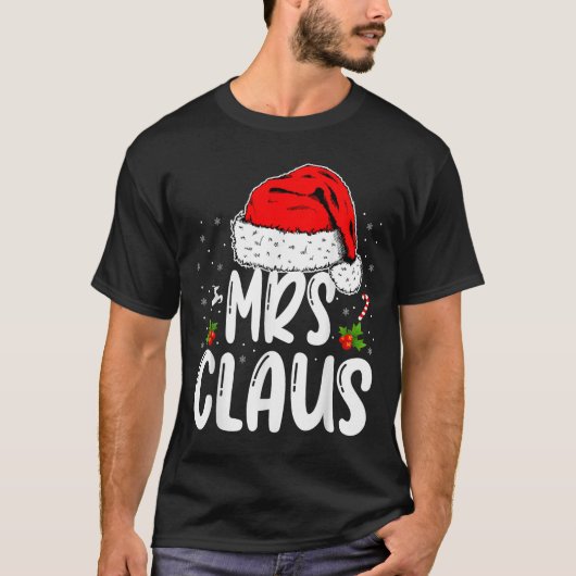 Mr And Mrs Claus Couples Matching Christmas Santa  Tシャツ (正面)
