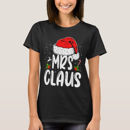 Mr And Mrs Claus Couples Matching Christmas Santa  Tシャツ (正面)