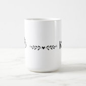 Mr. and Mrs. Coffee Mug：ブラックとのスクリプトフォント コーヒーマグカップ (中央)