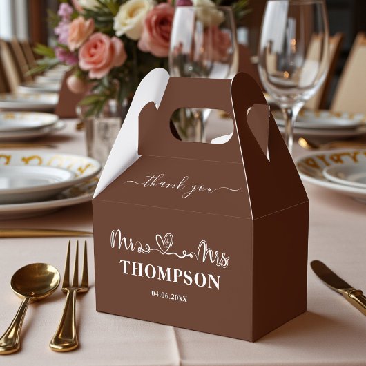 Mr and Mrs Elegant Simple | Brown フェイバーボックス