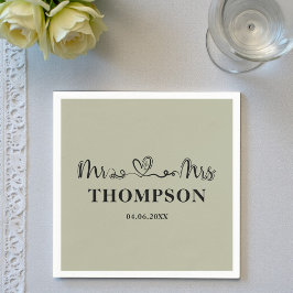 Mr and Mrs Elegant Simple | Cement Grey スタンダードカクテルナプキン