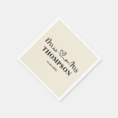 Mr and Mrs Elegant Simple | Natural White スタンダードカクテルナプキン (角)