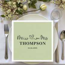 Mr and Mrs Elegant Simple | Sage Green