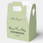 Mr and Mrs Elegant Simple | Sage Green フェイバーボックス (オープン)