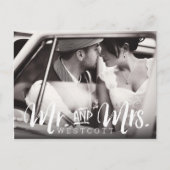 Mr.And Mrs. Elopedの写真結婚発表 案内ポストカード (正面)