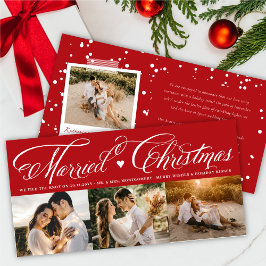 Mr.And Mrs. First 結婚した Christmas 3 Photos結婚 シーズンカード