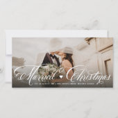 Mr.And Mrs. First 結婚した Christmas Photos結婚 シーズンカード (正面)