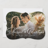 Mr.And Mrs. First 結婚した Christmas Photos結婚 シーズンカード (正面)