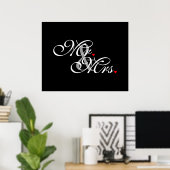 Mr. and Mrs. Husband Wife His Hers Newly Weds ポスター (ホームオフィス)