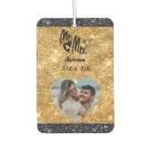 Mr.And Mrs. Nameフォト結婚式の引き出物 カーエアーフレッシュナー (正面)