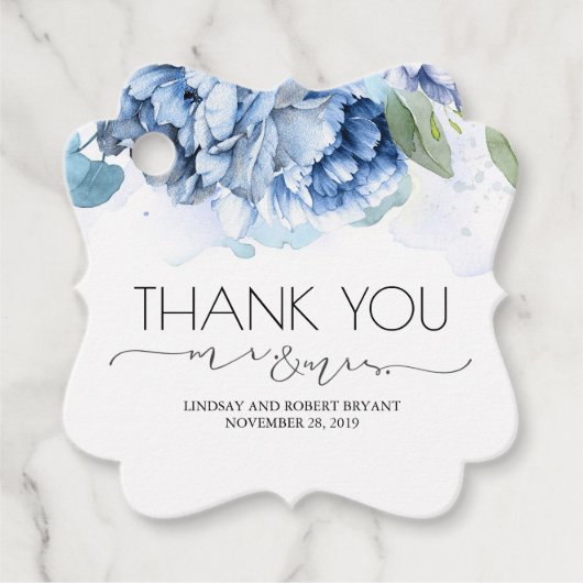 Mr.And Mrs. Navy vand Blueフローラ有難う フェイバータグ (正面)