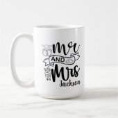 Mr. and Mrs. Newly Wed Mug コーヒーマグカップ (左)