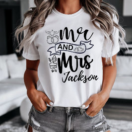 Mr. and Mrs. Newly Wed T-shirt Tシャツ