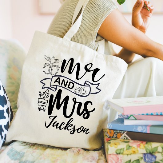 Mr. and Mrs. Newly Wed Tote Bag トートバッグ