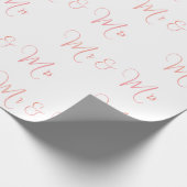 Mr.And Mrs. Script Pink Wrapping紙 ラッピングペーパー (角)