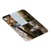 Mr.And Mrs. Thank You Photo Collage Blue and Data マグネット (右側)