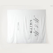 Mr and Mrs Wedding Backdrop Banner | Elegant  タペストリー (正面(横))