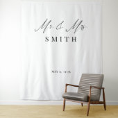 Mr and Mrs Wedding Backdrop Banner | Elegant  タペストリー (インサイチュ)